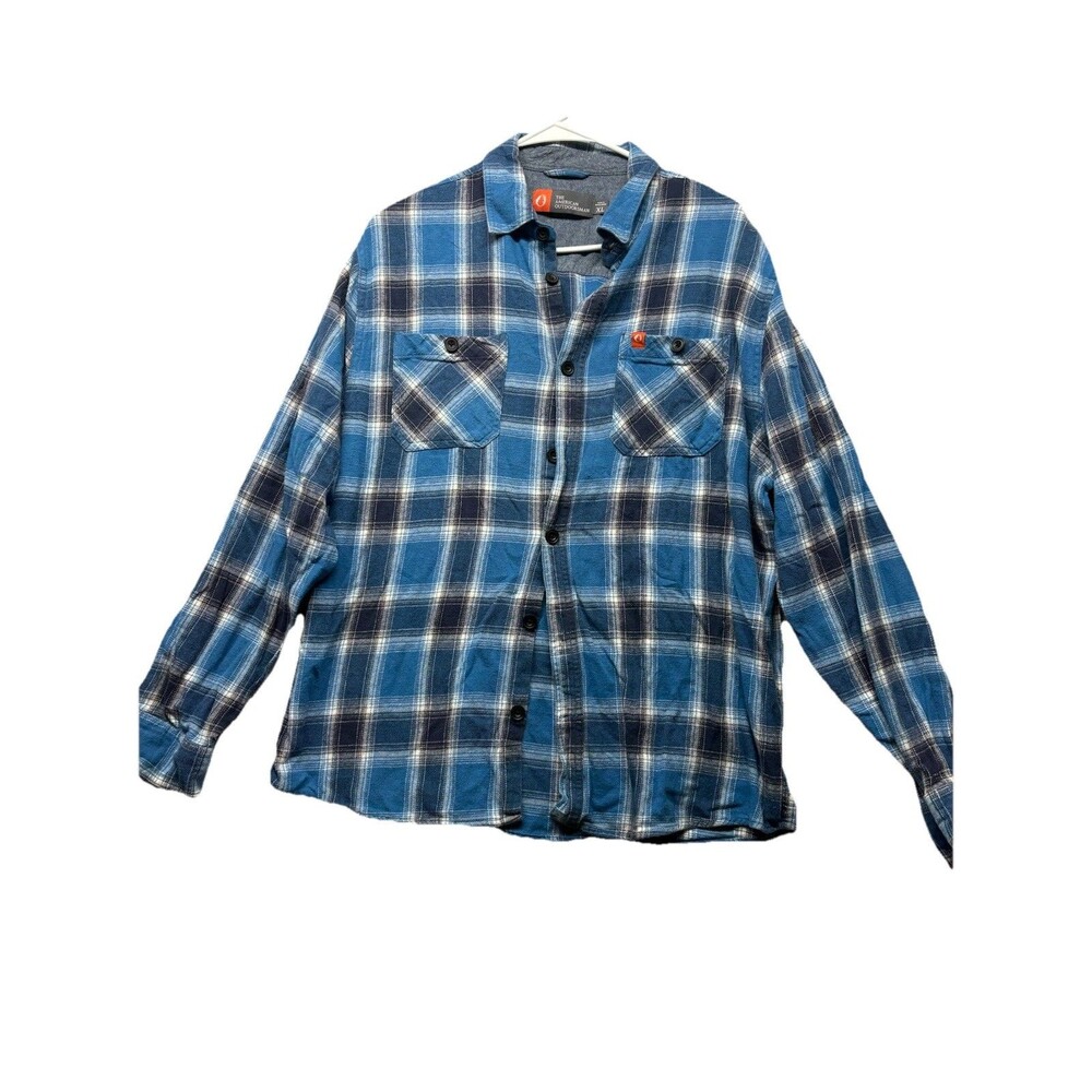 The American Outdoorsman XL Mens Flannel Long Sleeve Plaid Cotton Button Up Top